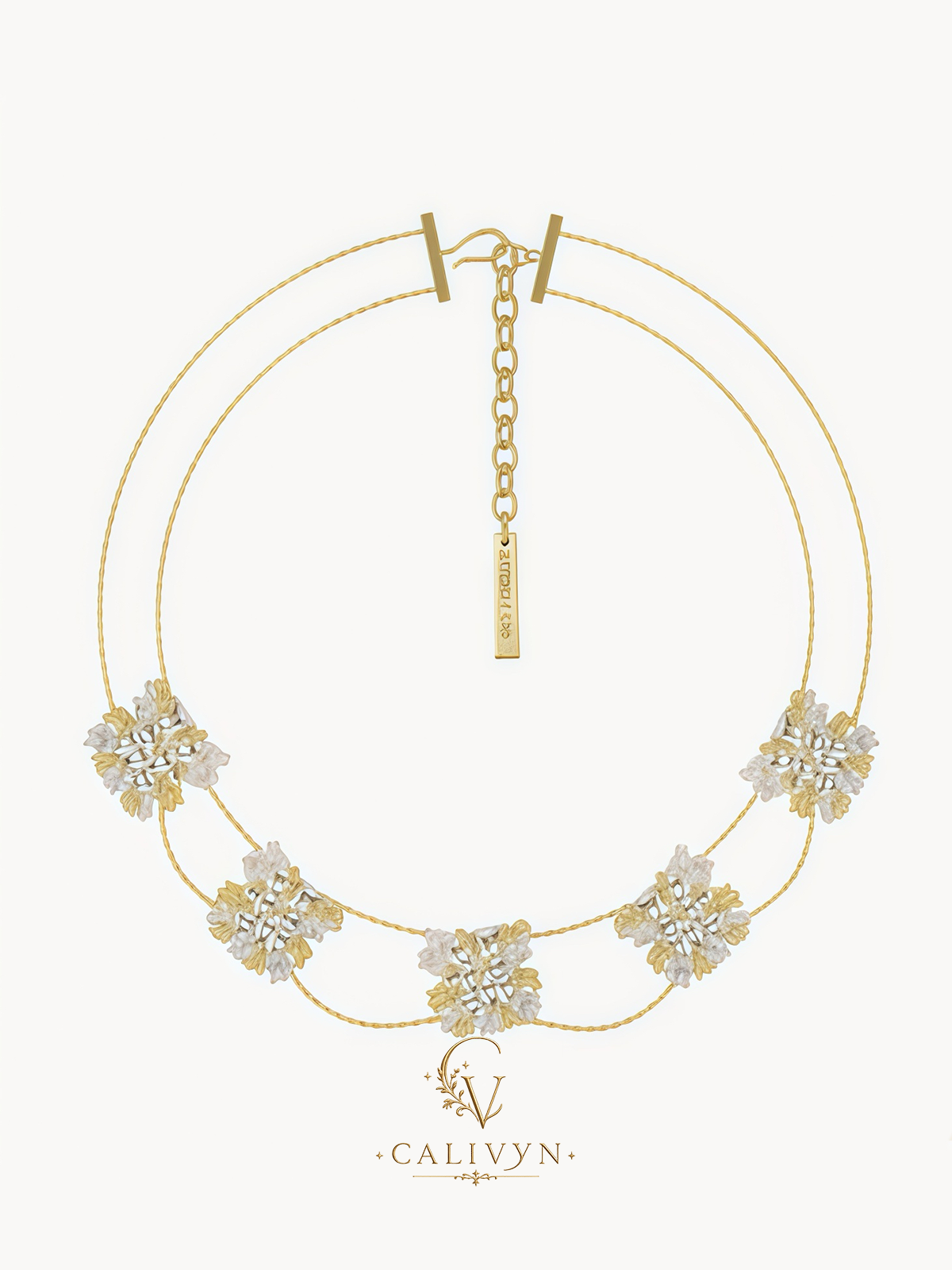 Tweed Collar Necklace – Unique Metal Detail