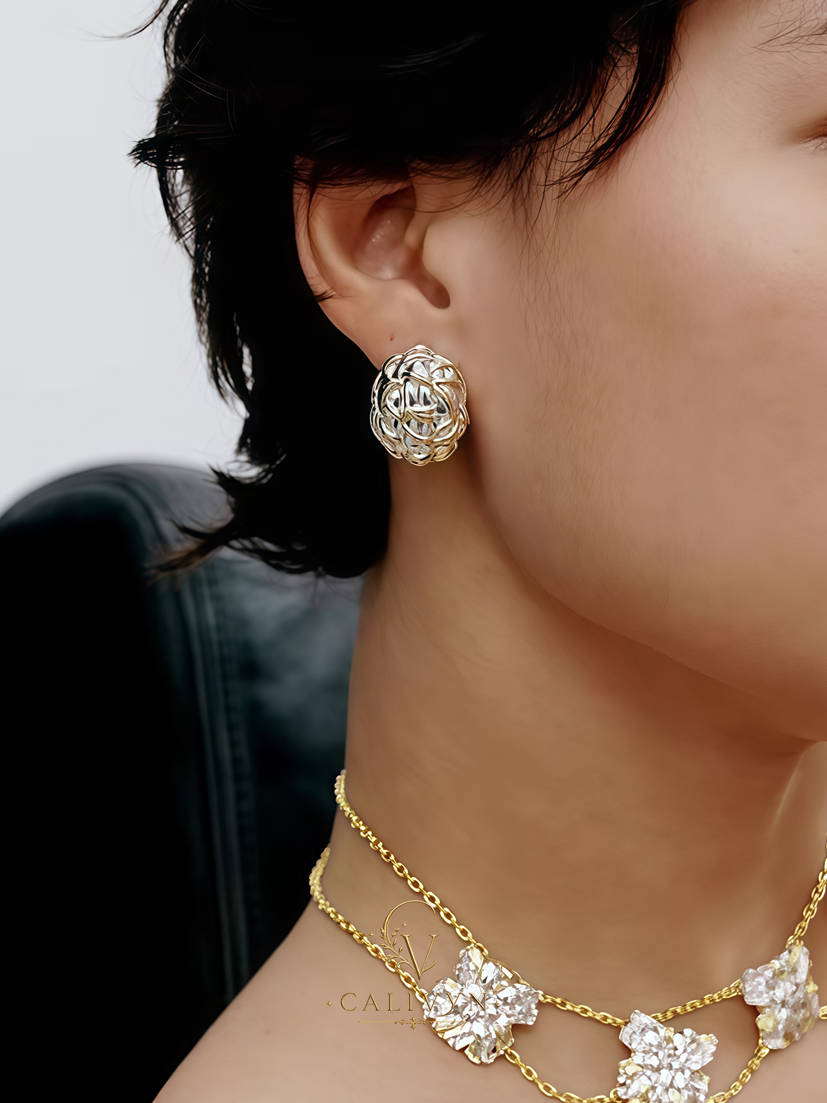 Tweed Oval Ear Cuffs – Lucky Charm Earrings