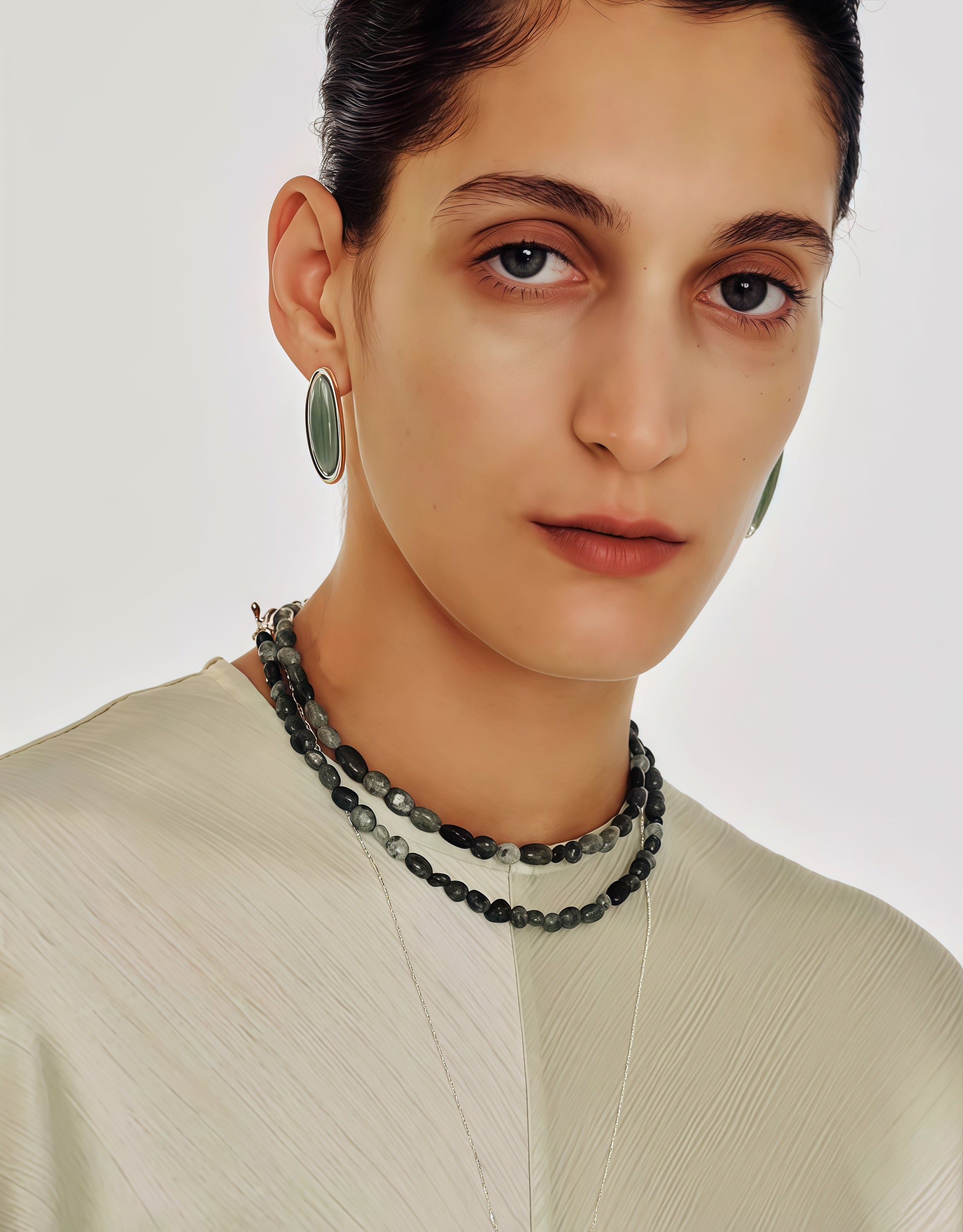 Organic Bead Necklace – Pure Silver Jewelry